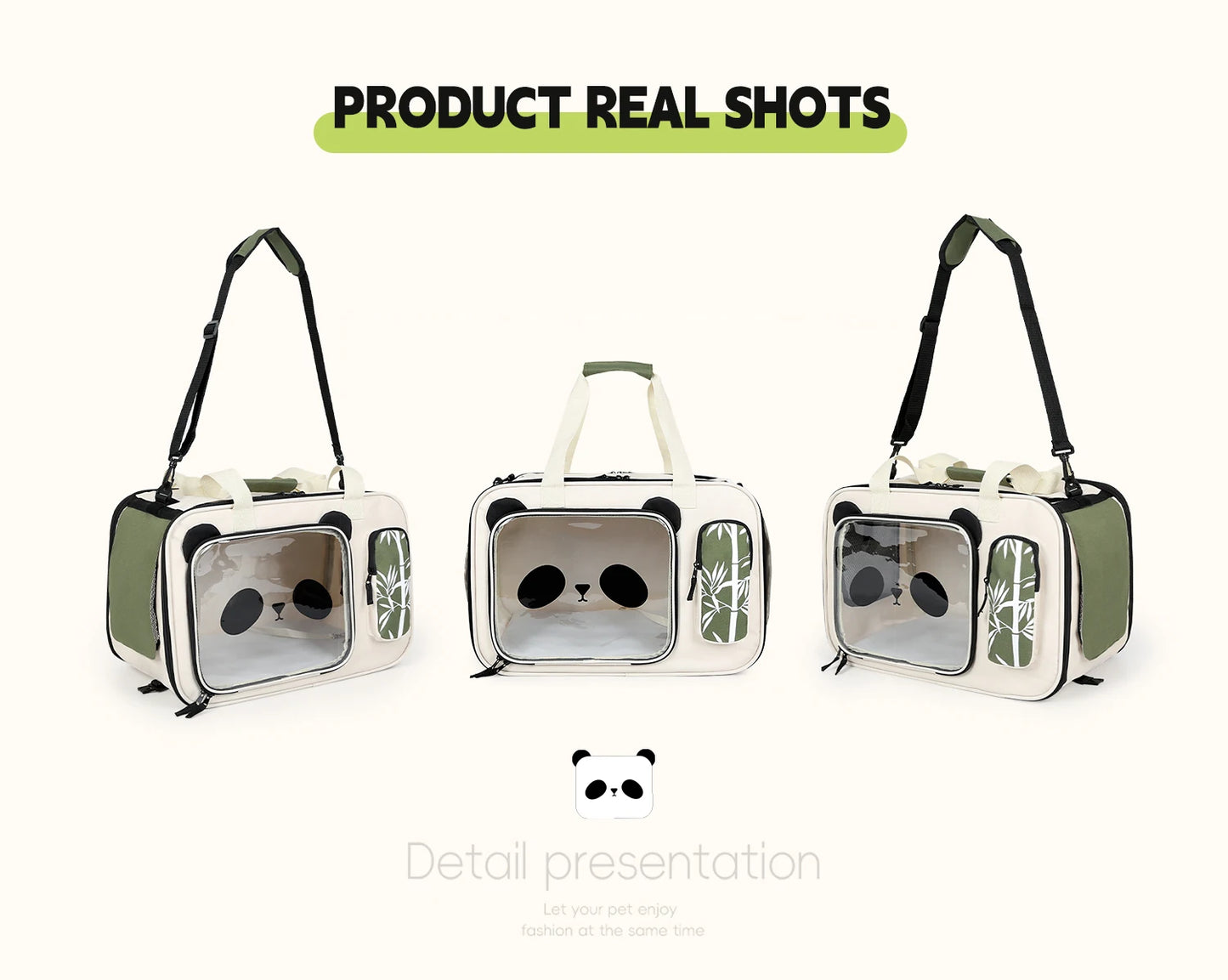 poussette pour chien- Valise pliable Panda