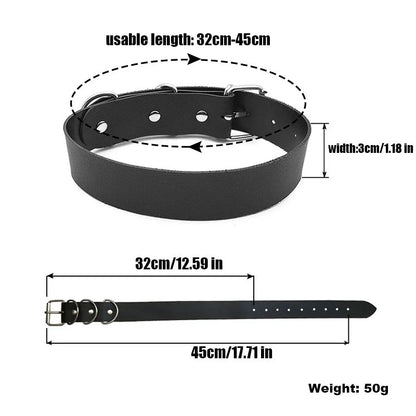 Collier chien- Punk Rivet Leather Chocker