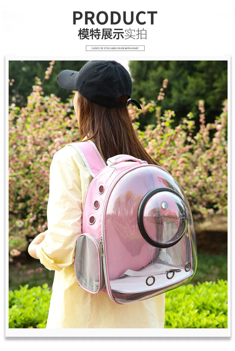 Sac a dos chien- Capsule Transparente Total