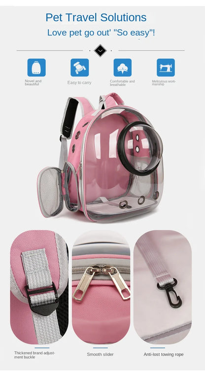 Sac a dos chien- Capsule Transparente Total