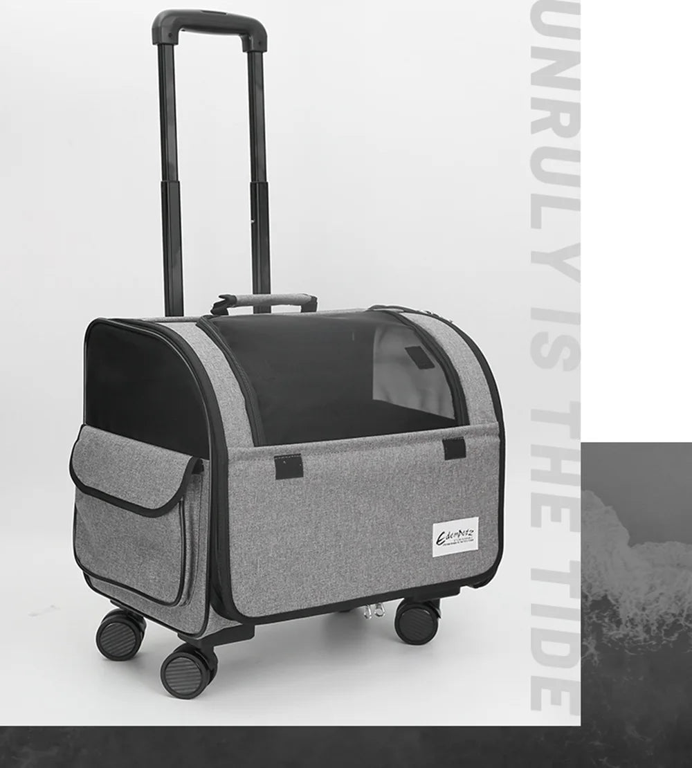Cage de transport pour chien- Dog Trolley Rolling Luggage