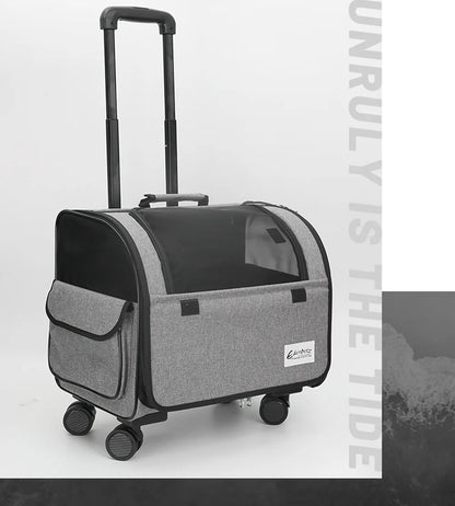 Cage de transport pour chien- Dog Trolley Rolling Luggage
