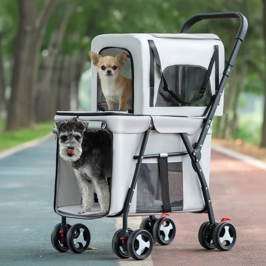 Poussettes pour chiens- Multifunctional double-layer