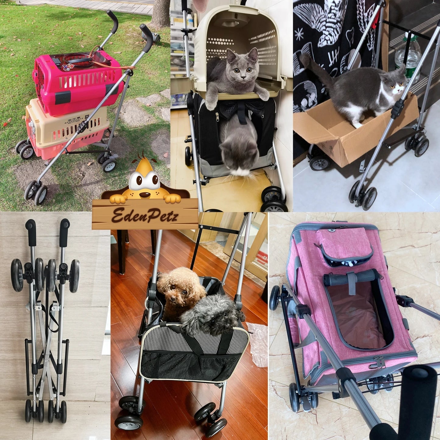 Poussette pour chien - Frame portatif