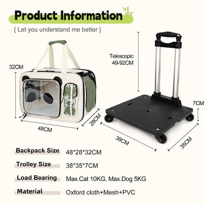 poussette pour chien- Valise pliable Panda