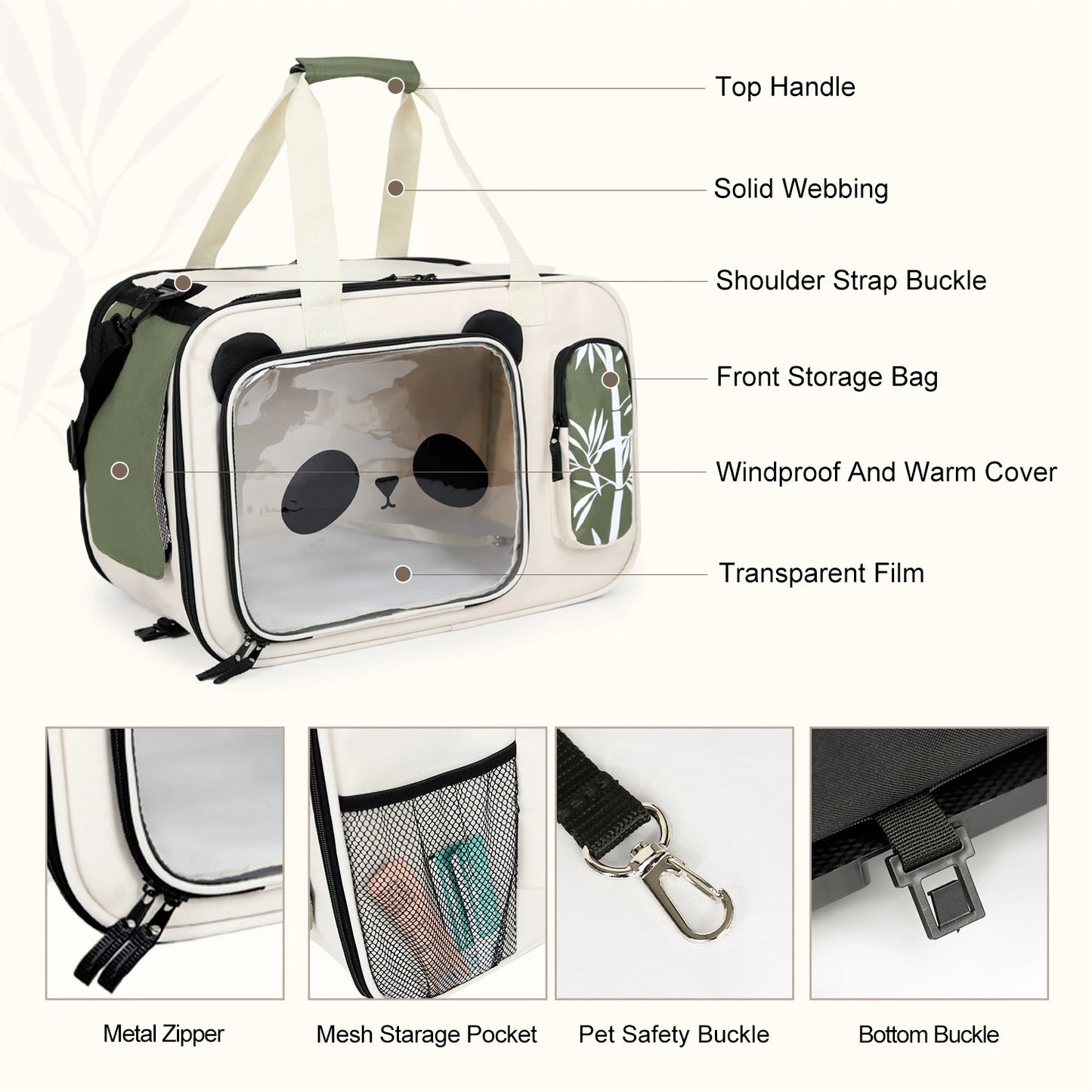 poussette pour chien- Valise pliable Panda