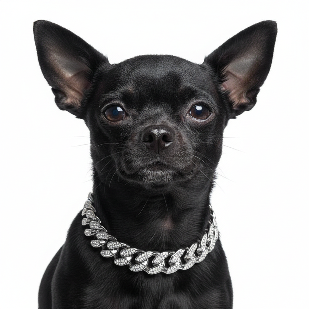 Collier chien- Chain Diamond Inlay Sparkle
