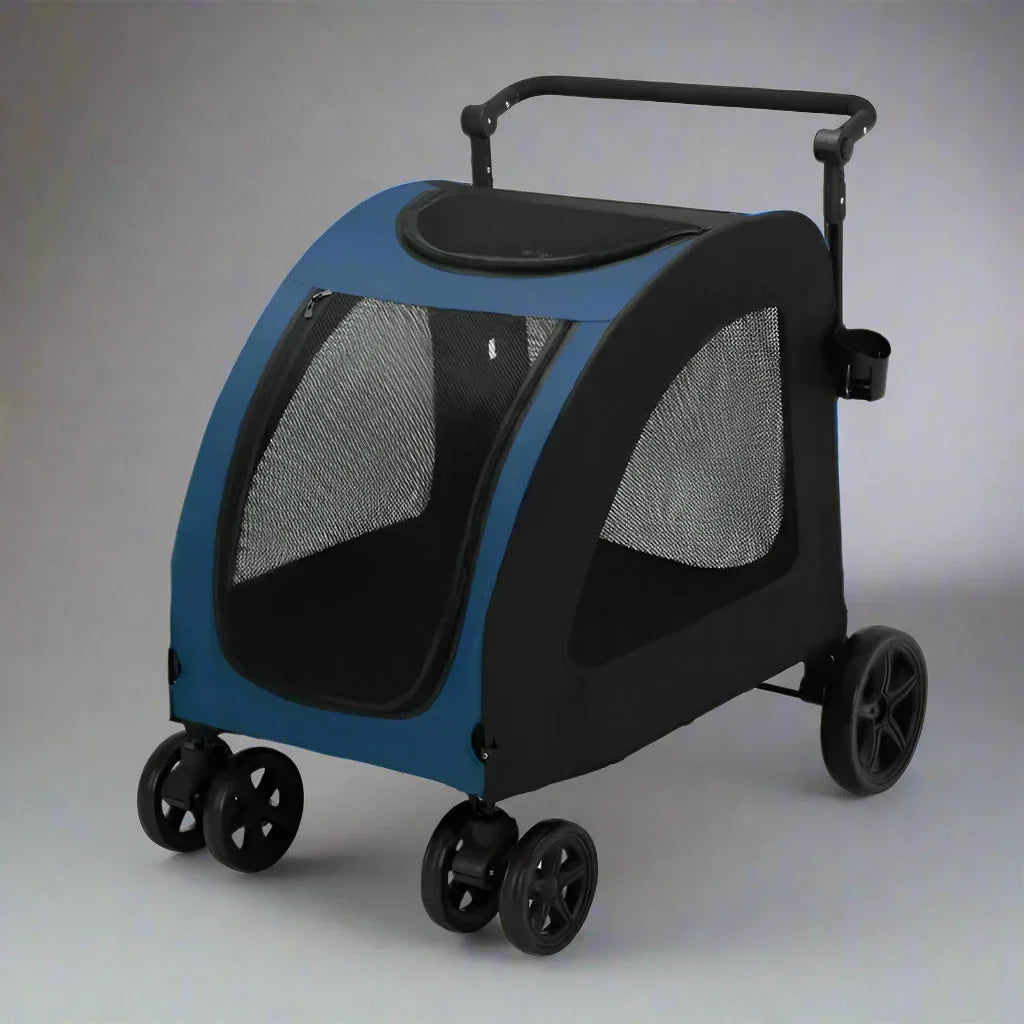 Poussette pour Chien - StrollyPet™ - Bleu - Le Chihuahua VoyageurBleu