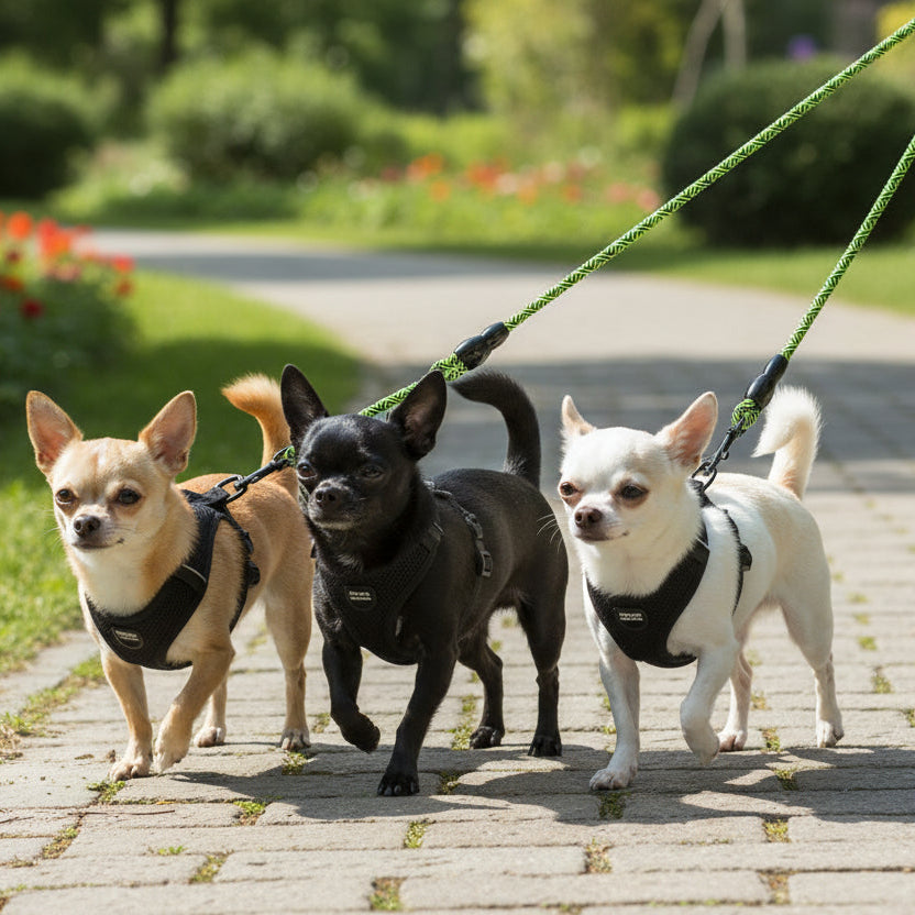 Double /Triple laisse pour chien | Anti-nœud