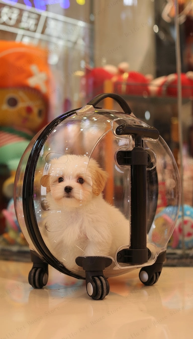 Cage de transport chien- Bulle transparente