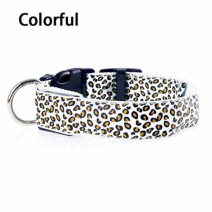 Collier chien lumineux-Léopard LED