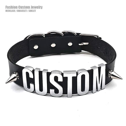 Collier chien- Punk Rivet Leather Chocker