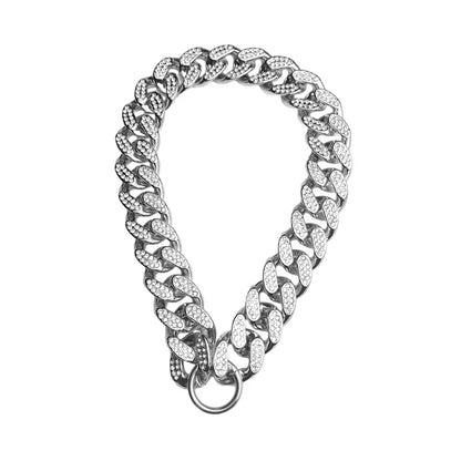 Collier chien- Chain Diamond Inlay Sparkle
