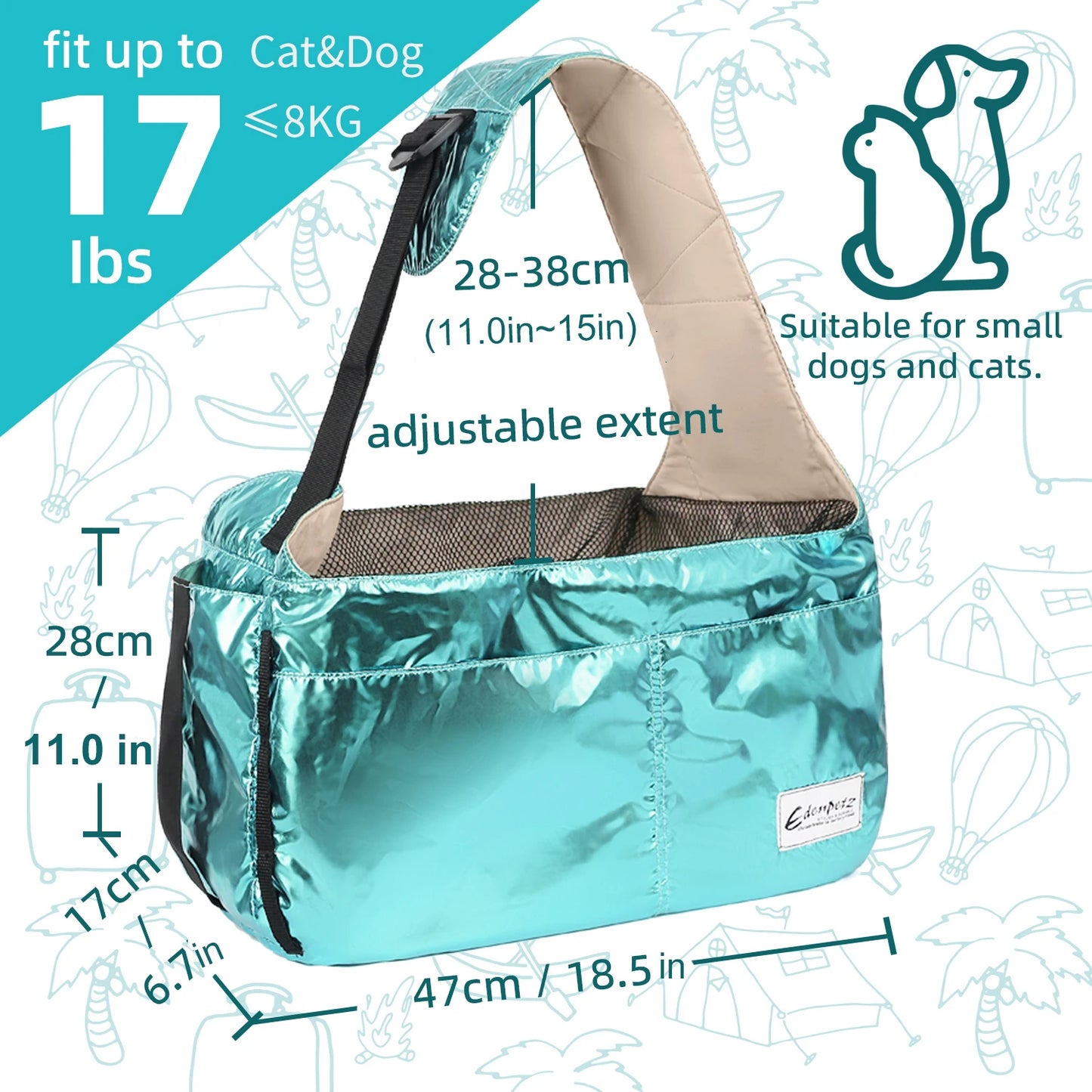 Sac transport chien- Sling Carrier Bag