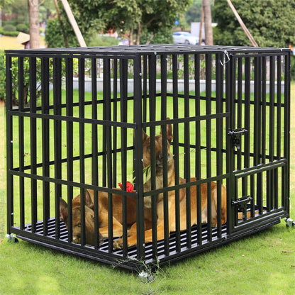 Cage chien- 3 portes Roulante