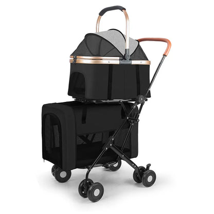 Poussettes pour chiens- Abdo Detachable Double-decker
