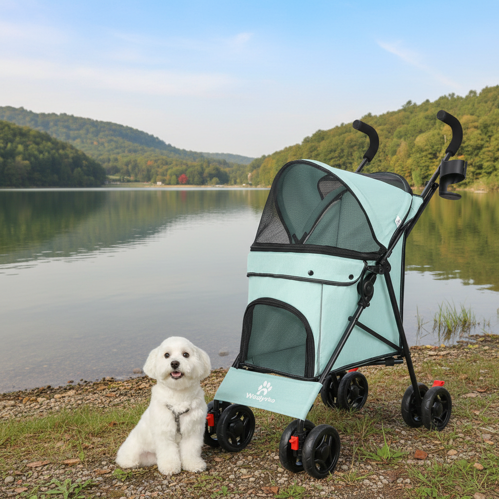 Poussette pour chien- Carrosse pliant