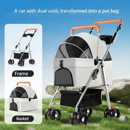Poussette à chien- Detachable Carrying External