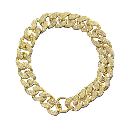 Collier chien- Chain Diamond Inlay Sparkle