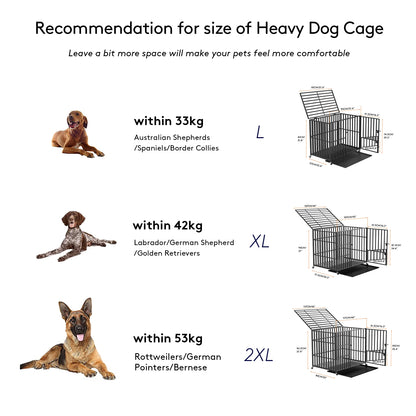 Cage chien- 3 portes Roulante