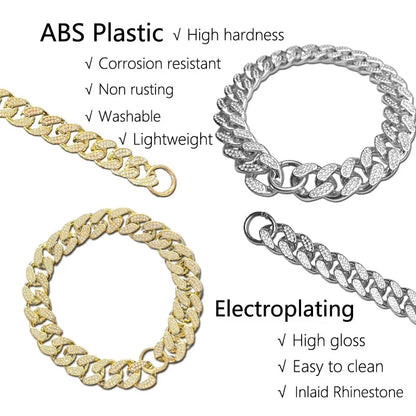 Collier chien- Chain Diamond Inlay Sparkle