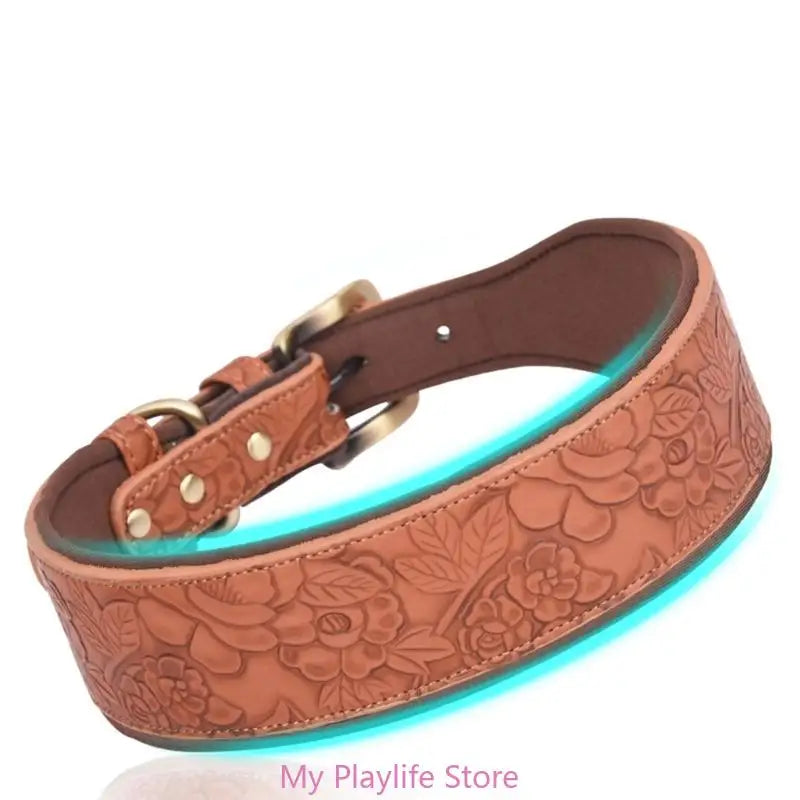 Collier chien cuir | Élégance Confort