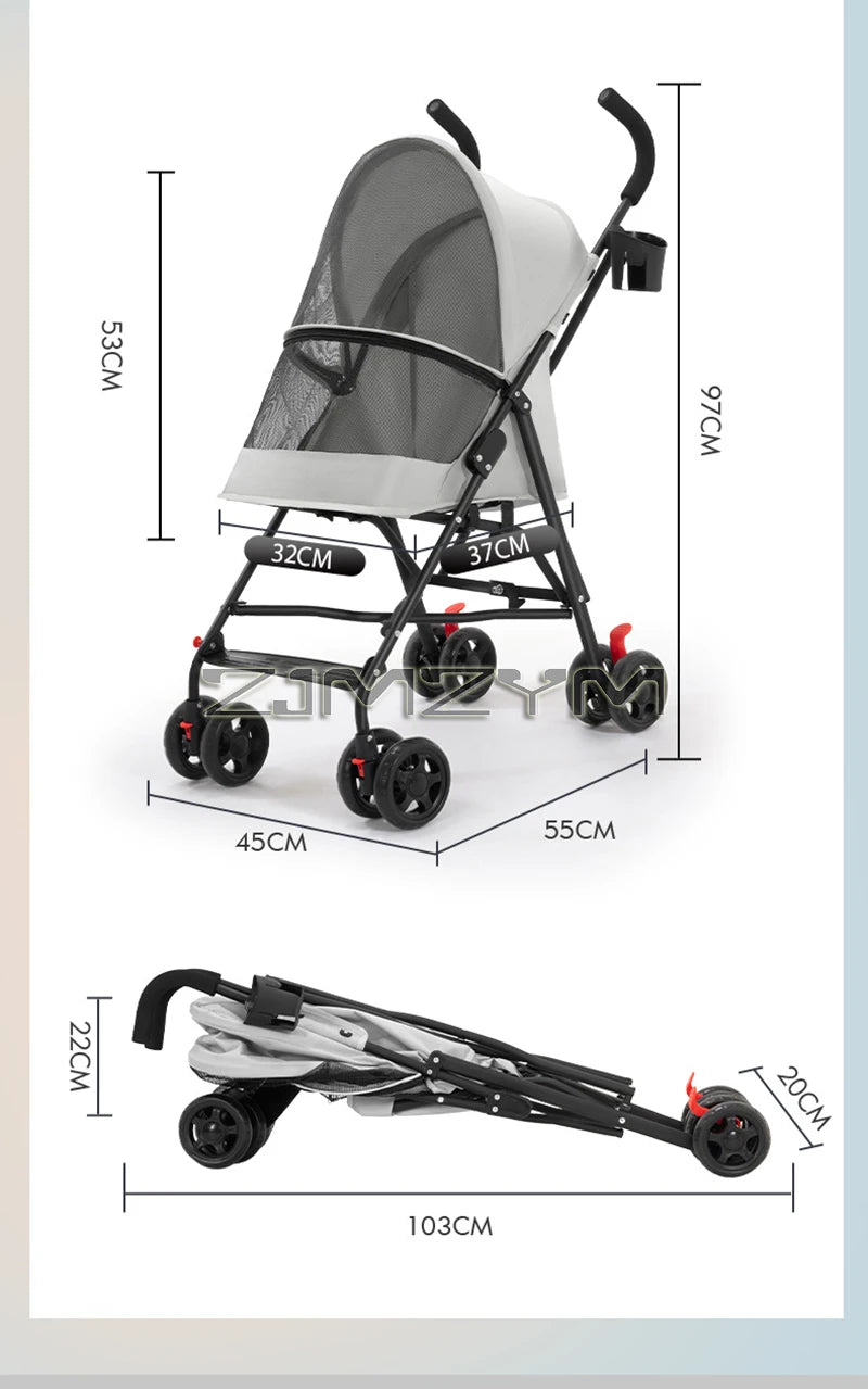 Poussette chien- Walking Umbrella Cart
