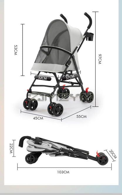 Poussette chien- Walking Umbrella Cart