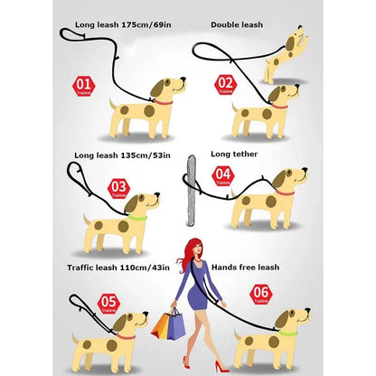 Laisse pour chien- Truelove 7 In 1 Multi-Function