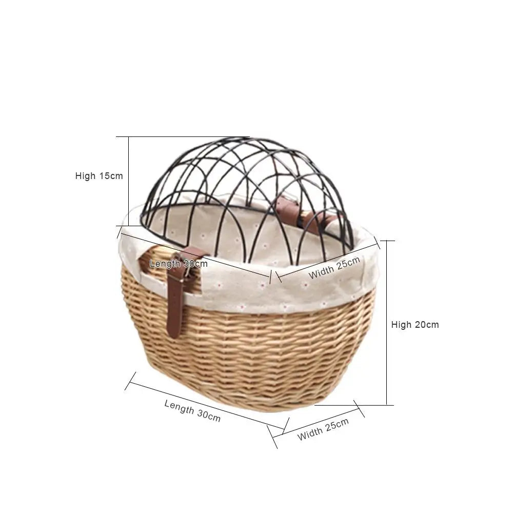 Panier pour chien pour vélo | Rotin Sécurisé