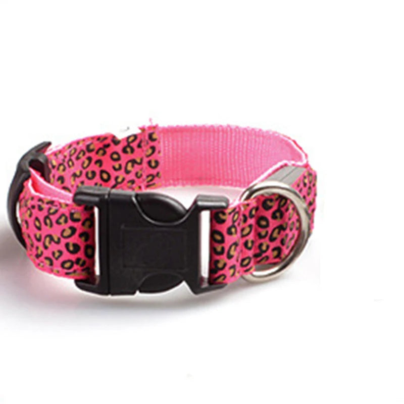 Collier chien lumineux-Léopard LED
