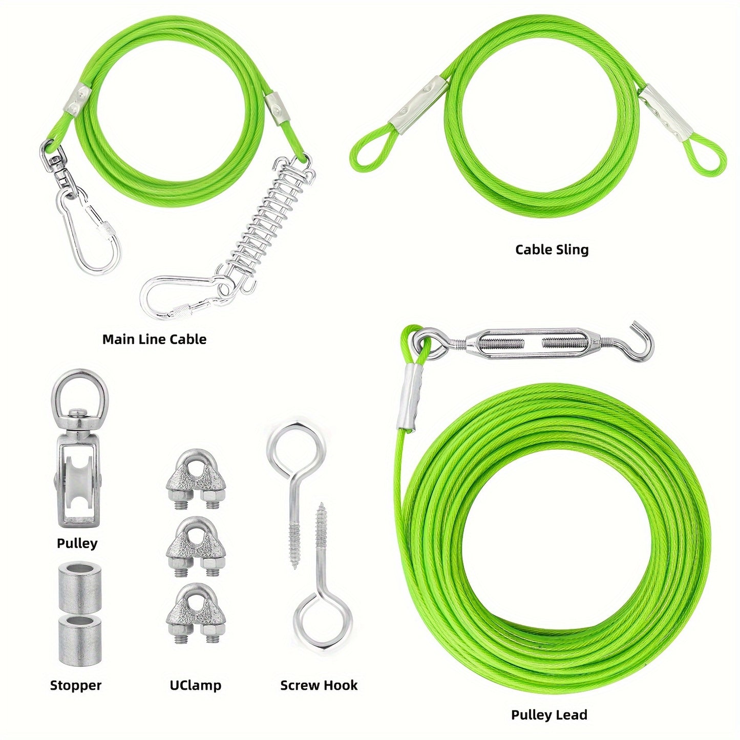 Longe pour chien- Dog Zipline - Le Chihuahua Voyageur