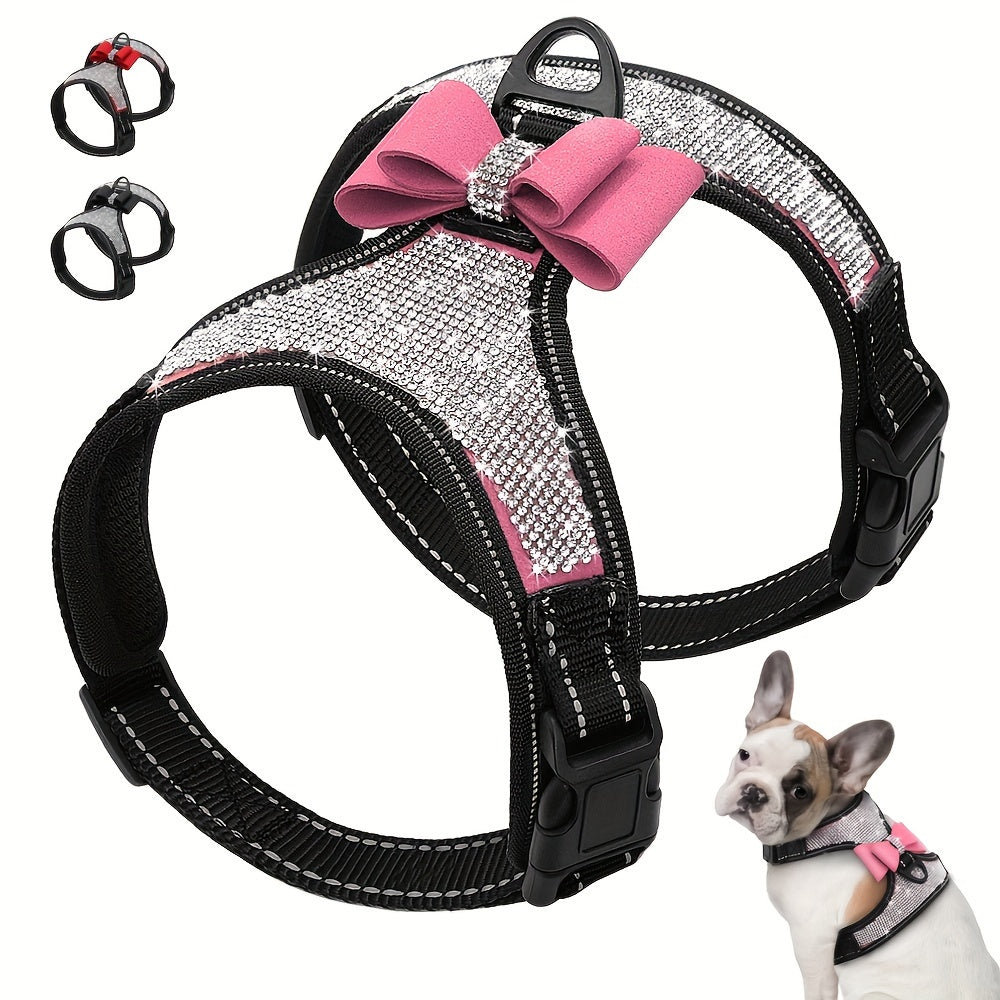 Harnais pour chien- Bling Rhinestone Reflective