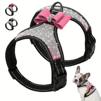 Harnais pour chien- Bling Rhinestone Reflective