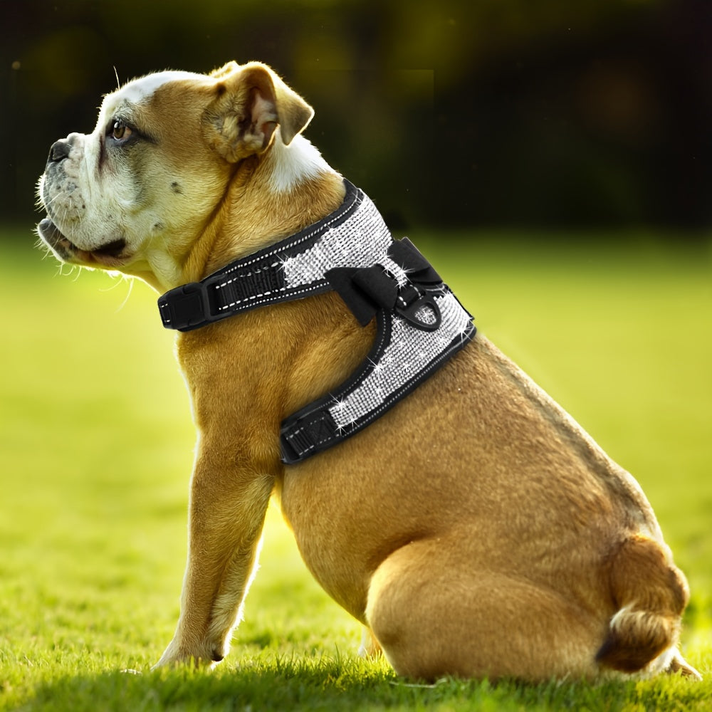 Harnais pour chien- Bling Rhinestone Reflective