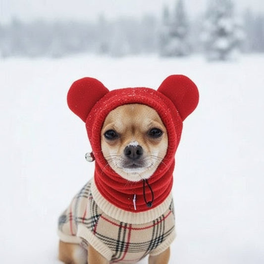 Bonnet pour chien | Douillet Protection Hivernale - Le Chihuahua Voyageur