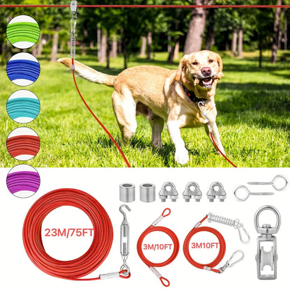 Longe pour chien- Dog Zipline - Le Chihuahua VoyageurRedRed