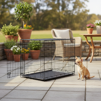 Cage chien- Cage Double-Door Folding Travel