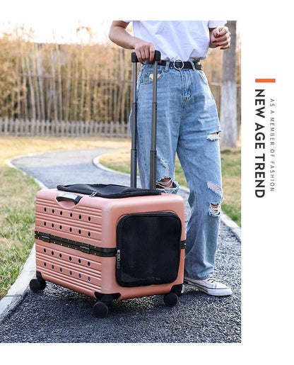 Cage pour chien - NIOPEPPA Suitcase Transparent - Le Chihuahua Voyageur