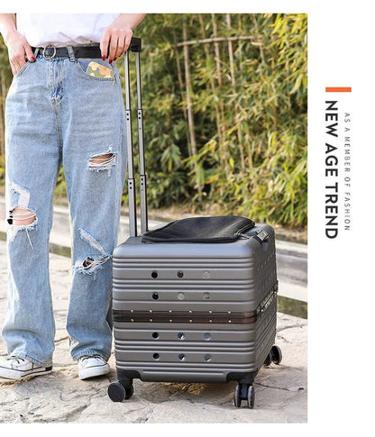Cage pour chien - NIOPEPPA Suitcase Transparent - Le Chihuahua Voyageur