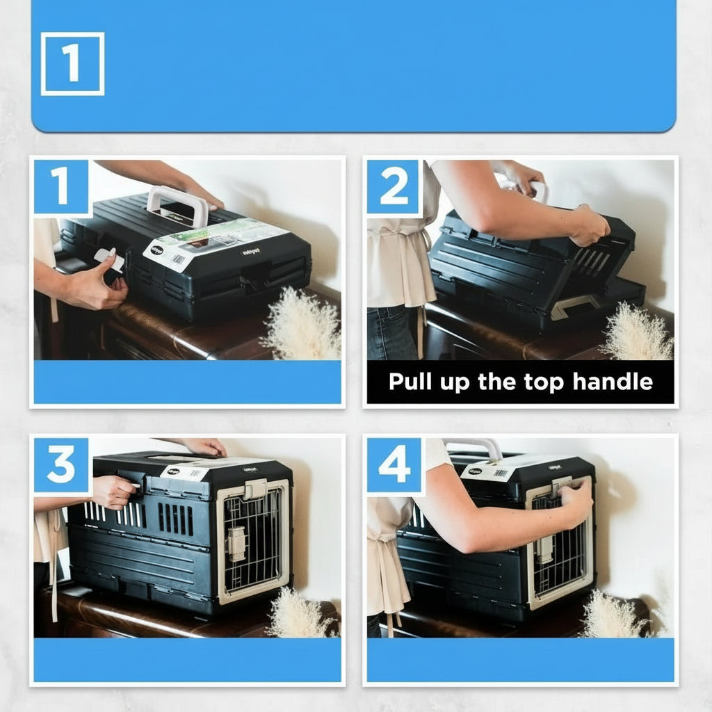 Cage transport chien - Large Crate 35" Premium Collapsible - Le Chihuahua Voyageur