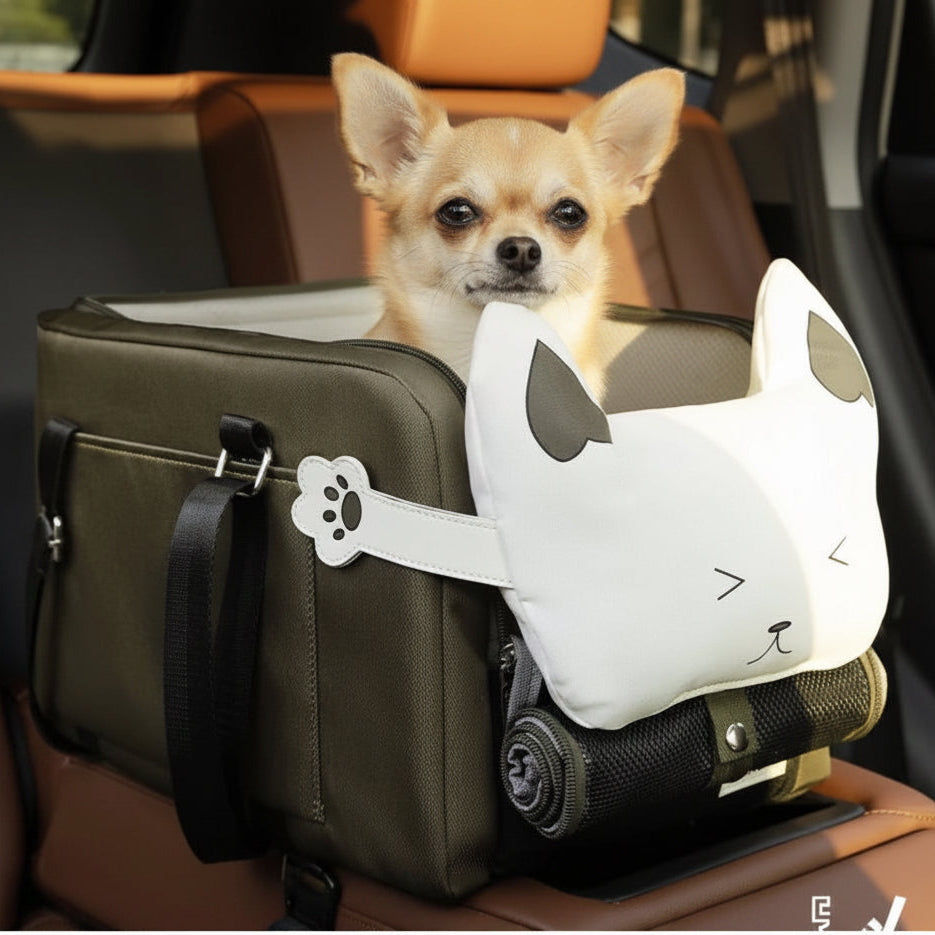 Caisse de transport chien | Console Confort - Le Chihuahua Voyageur