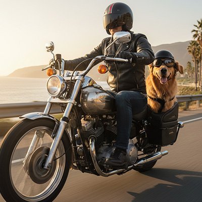 Casque moto pour chien | PawProtect - Le Chihuahua Voyageur