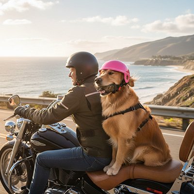 Casque moto pour chien | PawProtect - Le Chihuahua Voyageur
