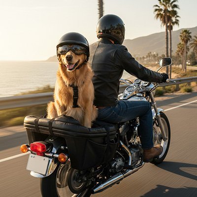 Casque moto pour chien | PawProtect - Le Chihuahua Voyageur