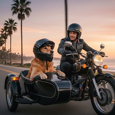 Casque moto pour chien | SafeRide - Le Chihuahua Voyageur