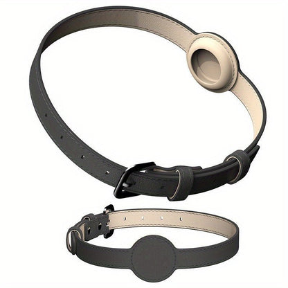 Collier cuir chien - Airtag Protective Tracker - Le Chihuahua Voyageur