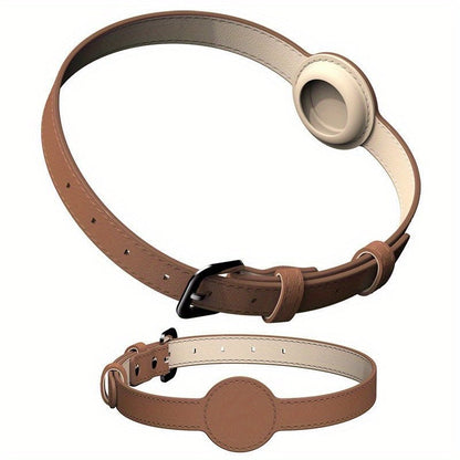 Collier cuir chien - Airtag Protective Tracker - Le Chihuahua Voyageur
