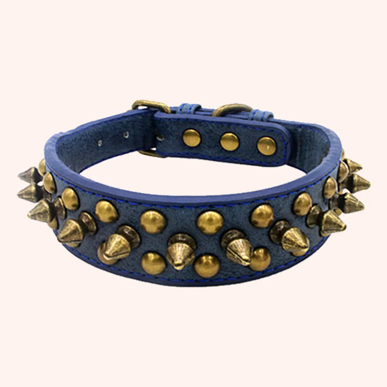 Collier de dressage pour chien - Vintage brass rivet - Le Chihuahua Voyageur