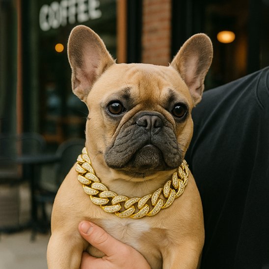 Collier pour Chien bulldog chaine